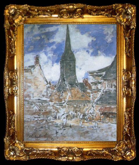 framed  Claude Monet The Bell-Tower of Saint-Catherine at Honfleur, ta009-2